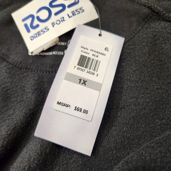 Calvin Klein Performance Fleece Zip Up Hoodie 1X NWT - Picture 9 of 11